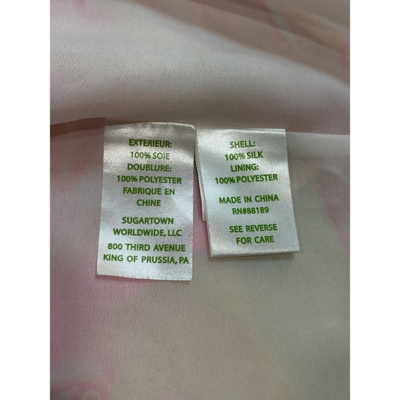 Lilly Pulitzer Womens Clara Trapeze Silk Dress Pink Just A Splash Small Resort - Picture 7 of 7